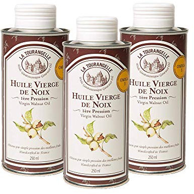 La Tourangelle – Reines Walnussöl – Intensiv nussig und köstlich – ideal zum Verfeinern von Salaten und warmen Gerichten – 250 ml – 3er-Pack