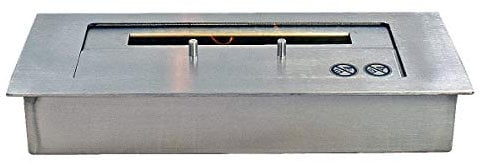 GLOW FIRE Ethanolbrenner Bio Burner 45, rechteckiger Kamineinsatz, TÜV Zertifiziert, Auslaufschutz, Absorbtionsfunktion, 7 Stunden Brenndauer, Fassungsvermögen 4,5 Liter, Heizleistung 2,6 kW/h