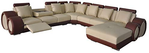 jvmoebel Couch Eck Sofa Leder Eck Garnitur Ecke Landschaft Polster Design Wohn U Form