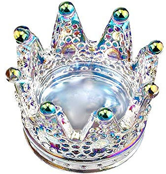 Uposao Vaso Dappengglas para arte de uñas, corona de cristal, Nail Art acrílico líquido polvo Dappe Dish Claro Nail Art Taza de cristal líquido polvo depósito Beauty accesorios Nail Art Herramienta