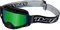 TWO-X Atom Blackhawk - Schutzbrille mit verspiegeltem grünem Glas - Kratzfeste Brille - Enduro & Downhill - Schutz-Brille - Schwarz