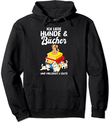Bücher Buch Hunde Pullover Hoodie