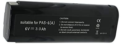 2500mAh PAS 6V ni-mh Battery for replace paslode 6V Battery 404717 B20544E BCPAS-404717 BCPAS-404717SH 404400 IM200F18 IM350CT IM65A F16,Rechargeable Battery