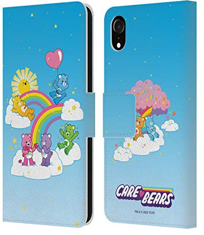 Head Case Designs Licenciado Oficialmente Care Bears Icónico 40 Aniversario Carcasa de Cuero Tipo Libro Compatible con Apple iPhone XR