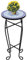 Mosaiktisch Gartentisch Bistrotische Blumenhocker Rund 30 x 60 cm Metall Mosaik Tisch Beistelltisch Balkontisch Terrassentisch Blumenständer Garten Balkon Indoor Outdoor, Blau
