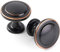KOOFIZO 20-Pack Stepped Round Cabinet Knob - Oil Rubbed Bronze Pull Handle (Dia.31mm / 1.2 Inch) for Kitchen Cupboard Door, Bedroom Dresser Drawer, Bathroom Wardrobe Hardware