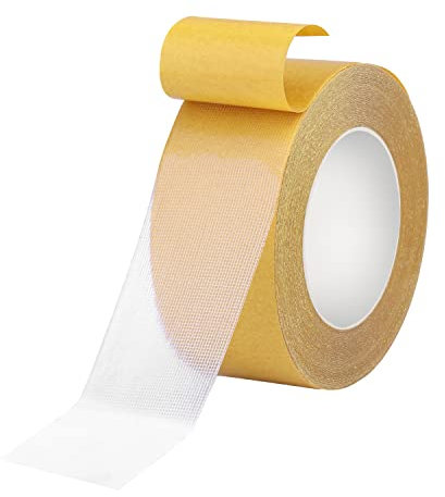 TOYMIS 1 Roll Double Sided Tape, 2in x 66ft / 5cm x 20m Multifunctional Double Sided Tape Heavy Duty Super Sticky Double Sided Mounting Tape with Fiberglass Mesh for Home Office School (Z12086)