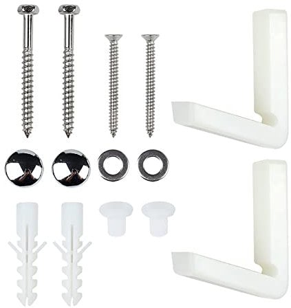 DAZZLEEX Tornillos de montaje de pie de inodoro tipo L, pernos de fijación para inodoro o bidé o semicestal