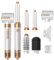 Zcvtbye 7 In 1 Air Haarstyler mit Haarföhn, Haartrockner, Warmluftbürste, Lockenstab, Massage Heißluftbürste, Diffusor, Magnetdüse, Reisefön Für Zuhause, Reise (Weiß), Weiß,7-in-1