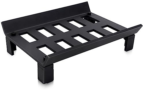 STBoo Kaminrost, 33 cm, robust, klein, Gusseisen, Holzofen, Holzofen, Kaminofen, Schmiedegestell, Kaminholz, Feuerstelle, Tablett für drinnen und draußen, Anzündwerkzeug, Camping, Kochen