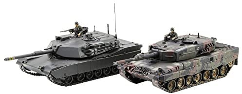 Hasegawa 30069 1/72 M1 Abrams & Leopard 2 Modellbausatz, Mehrfarbig