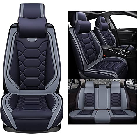 nenyan Autositzbezüge Komplett Set Universal | Schonbezüge für Hyundai i10 i20 i30 i40 ix20 ix35 ix55 | Auto Sitzbezüge Grau
