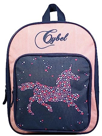 Bagtrotter Rucksack 31 cm mit Kindergartentasche Cybel Pferd Einhorn Blau und Rosa