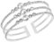 Suyi Strass-Armband für Frauen Silber Multilayer Manschettenarmband Craystal Braidal Armbänder Silver 2