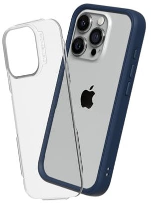 RhinoShield Modulares Case kompatibel mit [iPhone 15 Pro Max] | Mod NX - Anpassbare & stoßdämpfende Schutzhülle im schlanken Design - 3.5 Meter Fallschutz - Marineblau