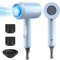 (Outlet) Ionen Föhn AC Motor 1800W Haartrockner, slopehill Schnelltrocknen Hair Dryer, Haarfön mit Heiß-/Kalttaste, 3 Fön Concentrators and Diffuser, 3 Temperatureinstellungen, 2-Gang (Mattblau)
