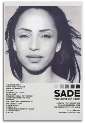 ceok Sade Poster The Best of Sade Filmposter Wandkunst Dekor Druck Bild Gemälde für Wohnzimmer Schlafzimmer Dekoration 20 x 30 cm ungerahmt