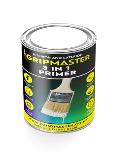 GripMaster White Waterbased Bonding Primer - Ideal for Wood, Masonry, Metal, MDF (GripMaster | White Multi Purpose Primer - 2.5L)