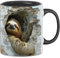 Trendation - 3D Faultier Tasse Geschenk Kaffee-Becher Faultier (Schwarz)