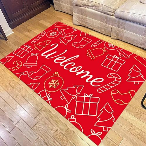 Teppich Läufer Flur Weihnachts-Requisiten Und -Ornamente 3D Küchenläufer Waschbar, Lange Korridor Teppich, Für Flurtreppen Schlafzimmer,Rutschfest Schallschutz Türmatte Mit 80 X 120 Cm - Leicht -3O7Y0