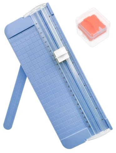ZAMXHUG Massicot - 1 pcs Règle Titane Guillotine Coupe Papier avec Sécurité Système Remplaçable Lame Couper Coupon, Papier d'artisanat, Etiquette et Photo,pour Papier, Photos et Plus Encore