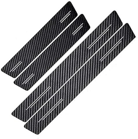 4 Stück Auto Carbon Fiber Türschweller für DS 4 II 2021-, Auto Türeinstiegsschutz Aufkleber Einstiegsleisten Schutzfolie Kohlefaser Einstiegsleisten Zubehör