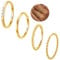 Rajputana 14k Gold Filled Plated Gold Rings for Women Non Tarnish,Dainty Stackable Thumb Ring for Women,Gold Band Waterproof Rings,Womens Ring Size 8(P1/2)