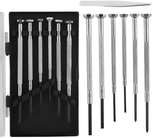 Set di 7 mini cacciaviti, mini cacciaviti meccanici di precisione, set di cacciaviti per riparazione di occhiali, per orologi, occhiali, riparazione computer