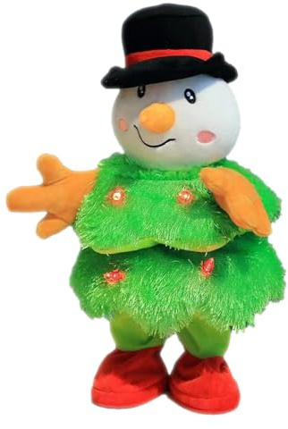 Hobngmuc De Peluche Eléctrico De Navidad, Peluche De Muñeco De Nieve Y Alce Que Canta, De Peluche con Forma De Árbol De Navidad Que Canta Y Baila con Funciones De Imitación
