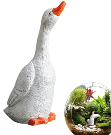 Statuetta di - Statue di per giardino | Statua in resina per interni | Artigianato giardino con anatre | decorazione da giardino molteplici usi per balcone, parte anteriore