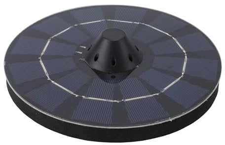 Aireador Solar Flotante para Estanque de 2,5 W con Mangueras de Aire, Piedras de Burbujas, Bomba de Fuente de Agua Solar Flotante para Baño de Pájaros, Jardín, Estanque, Piscina