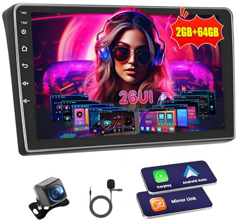 Inefala Autoradio für FIAT DUCATO/Citroen Jumper 2/Peugeot Boxer 2 2011-2022, Android 2G+64G, Wireless Carplay & Android Auto, Radio 2 Din mit GPS/WiFi/Bluetooth/USB/RDS/FM Mikrofon Rückfahrkamera