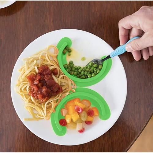 Food Cubby Plate Divider 2 Pack - Food Separator - Food Safe Silicone