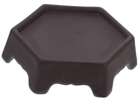 ibasenice Indoor Blumentopfständer Mit Sechseckigem Tablett Keramikuntersetzer Für Kleine Pflanzen Dekorative Pflanzenhalterung Multifunktionale Blumenständer Für Innenräume