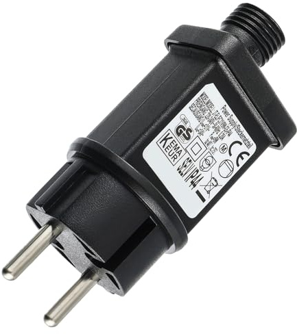 SIGANDG 31V 9 W Fuente de Alimentación, IP44 Transformador Luces Navidad Adaptador con 8 Modos Función de Memoria y Temporizador, Adecuado Para Luces navideñas, luces de hadas, luces de cortina