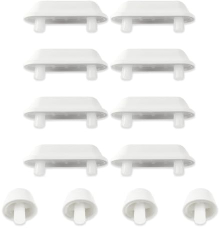 12 Pieces Toilet Seat Buffer Set, Ultra Fine Rubber Buffer Toilet Seat Replacement Parts, Shock-Absorbing Hygienic Toilet Lid Stopper, Practical Accessory for Toilet Seat Wood, Round Square Toilet