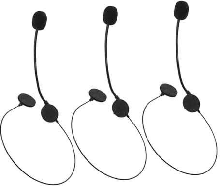 CLISPEED 3Pcs Fake Microphone Headset Prop Lightweight Comfortable Cosplay Party Costume Accessories for Singers and Rock Star Dress Up