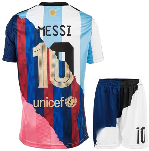 HUSSATEX Leo. Trio Special Vintage Edition #10 Kinder Fußball Trikot & Shorts Geschenkset Jugendgrößen
