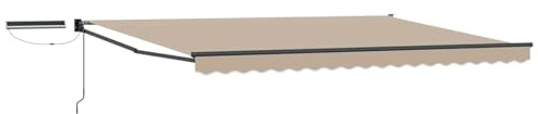 vidaXL Elektrische ausziehbare Markise Beige und Anthrazit 4,5 × 3 m, Moderne elektrische Markise, Schatten für draußen, Aluminium-Pavilion, ausziehbarer Schutz, Gartenrücksitz, umweltfreundlich