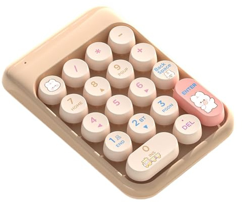 Clavier Numérique Sans Fil Mini Clavier Externe Mignon 18 Touches | Clavier 2.4G Pour Comptabilité Financière Travail De Bureau Études Et Jeux Sur Ordinateur Portable Et