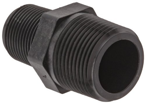 Banjo RN100-075 Polypropylene Pipe Fitting, Reducing Nipple, Schedule 80, 1 NPT Male x 3/4 Length