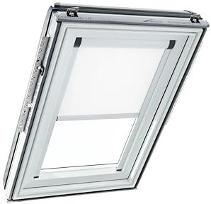 Roto Store occultant électrique ZRV Presque Complet avec Rail de Guidage Blanc pour fenêtre de Toit Roto Série Designo R6/R8 i8 et Classique 64/84 Taille 054/078 | 05/07 Blanc