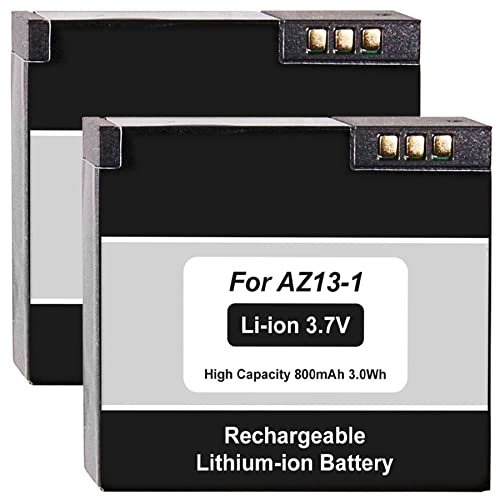 2X Akku AZ13-1 [3.7V - 800 mAh - Li-Ion] kompatibel mit Xiaomi Yi Sport Action Cam (Modelle mit Seriennummer startend mit Z23L...)