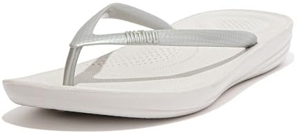 Fitflop Femme iqushion Ergonomic Flip-Flops Tongs, Argenté (Silver 011), 39 EU