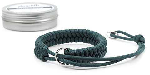 Amolith® Kamera-Handschlaufe aus Paracord | Farbe: Blue Green | Flechtmuster: Fishtail | Handgelenkschlaufe Kameraschlaufe Kameraband Trageschlaufe | AML-8391