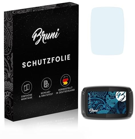 Bruni Schutzfolie kompatibel mit TomTom Rider 550 Folie, glasklare Displayschutzfolie (2X)