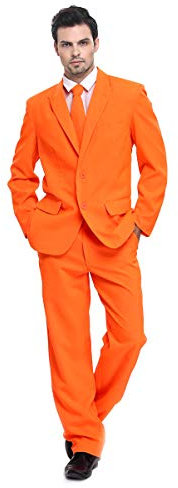 U LOOK UGLY TODAY Abito da Festa per Uomo in Tinta Unita Costume per Il Tempo Libero Vestito per Festa di Halloween con Cravatta e Pantaloni