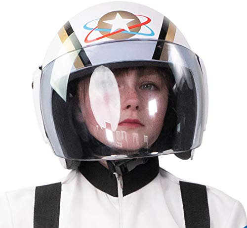 Orlob Astronautenhelm für Kinder und Erwachsene, Einheitsgröße 54-59 cm, Weiß
