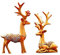 BESTOYARD 1 Paar Kleine Rentier Figur Hirsch Elch Figur mit Bonsai Weihnachten Deko Figuren Miniatur Ornament Auto Dekofigur Tierfigur Weihnachtsfigur Tischdeko Weihnachtsschmuck