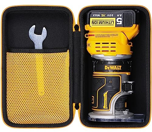 Khanka Hard Case replacement for DEWALT 20V Max XR Cordless Router, Brushless, Case Only (DCW600B)